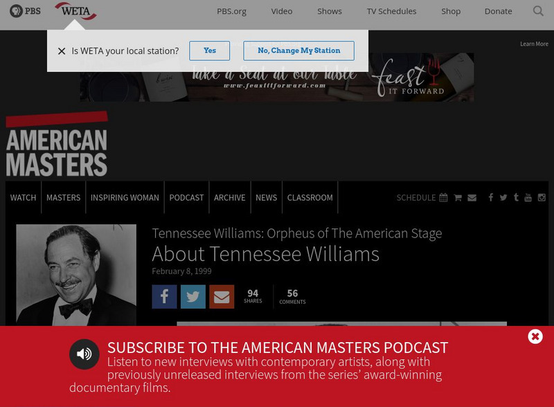 Pbs: American Master: Tennessee Williams Article Pbs: American Master: Tennessee Williams Article