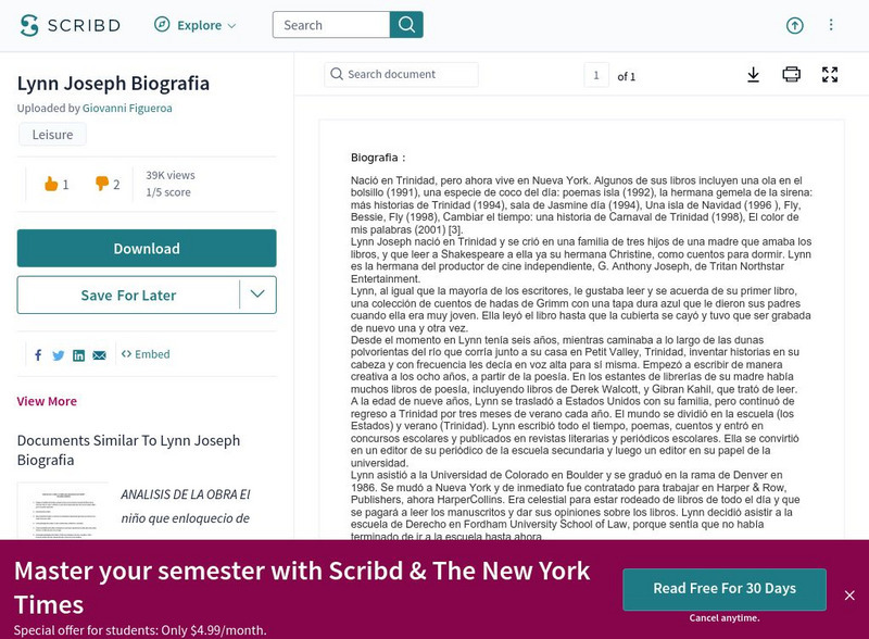 Scribd: Lynn Joseph Handout