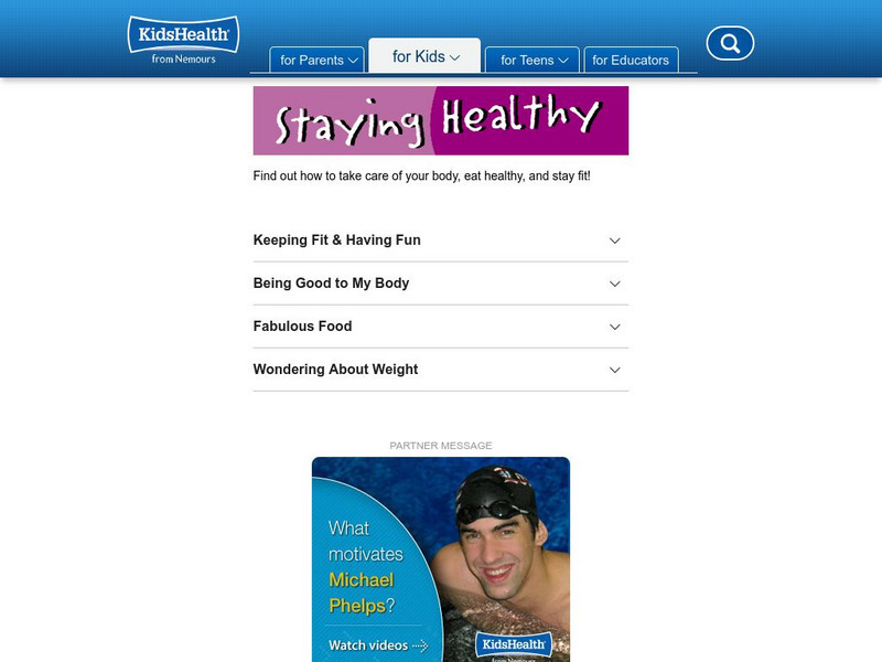 Kids Health: Staying Healthy Article Kids Health: Staying Healthy Article