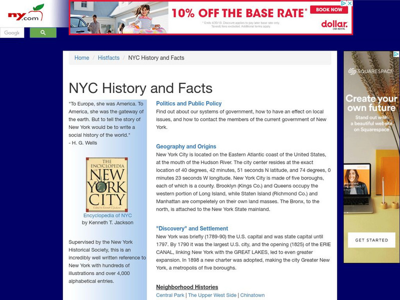 History and Politics of New York Website History and Politics of New York Website
