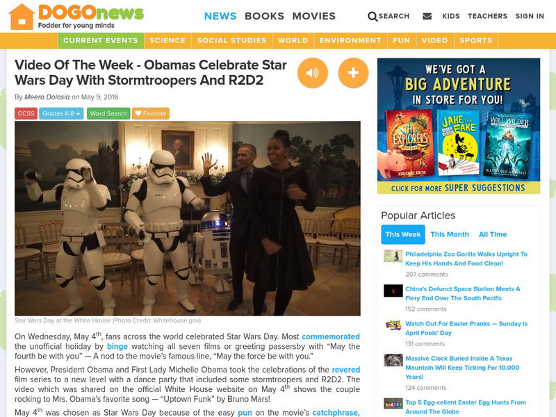 Dogo News: Obamas Celebrate Star Wars Day Article Dogo News: Obamas Celebrate Star Wars Day Article