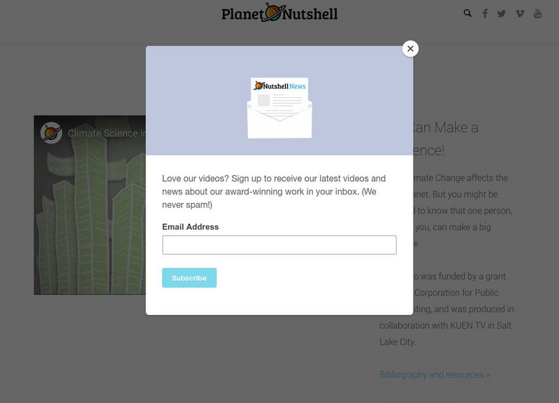 Planet Nutshell: Climate Science: You Can Make a Difference Instructional Video