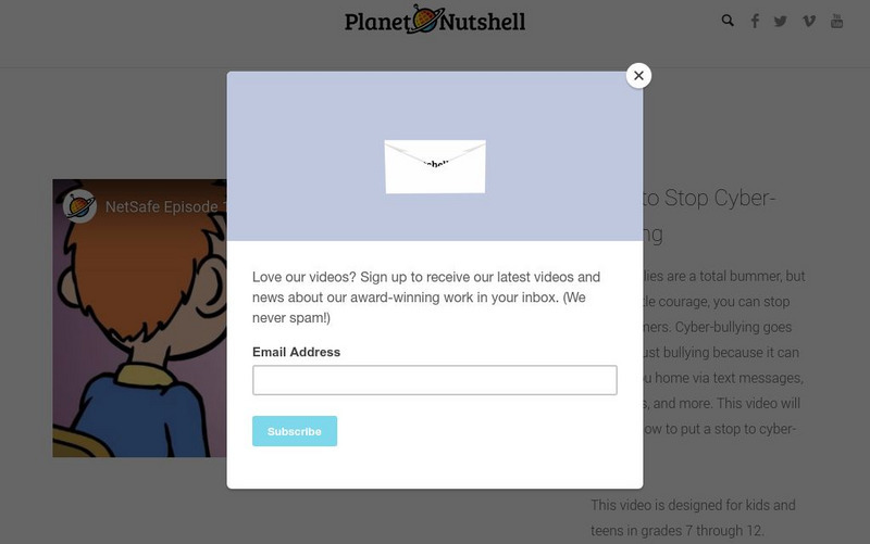 Planet Nutshell: Net Safe: How to Stop Cyber Bullying (7 12) Instructional Video
