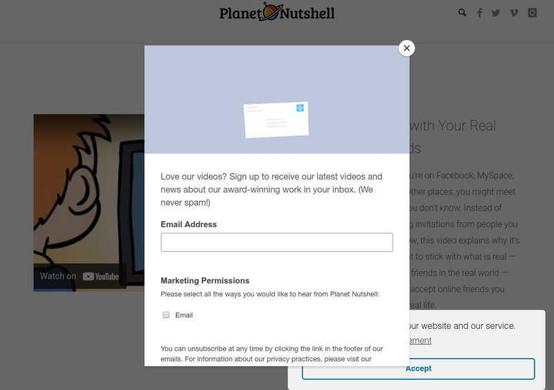 Planet Nutshell: Net Safe: Stick With Your Real Friends (7 12) Instructional Video