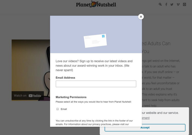 Planet Nutshell: Net Safe: Trusted Adults Can Help You (7 12) Instructional Video