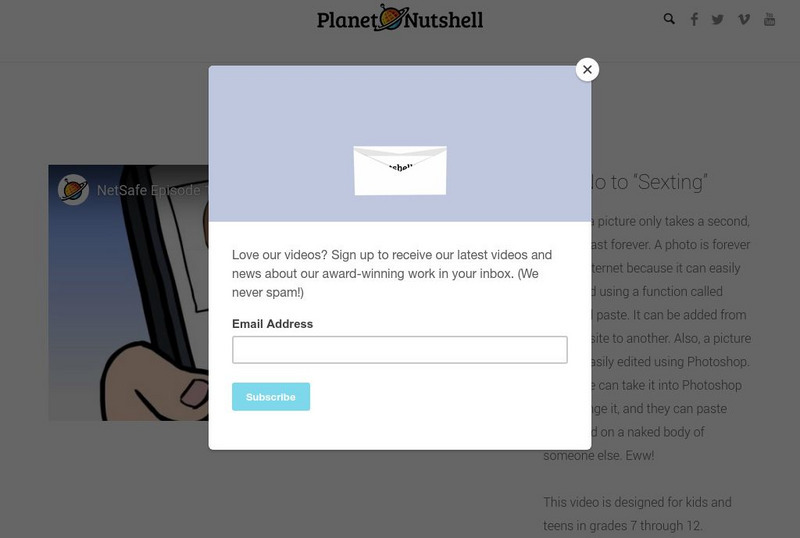 Planet Nutshell: Net Safe: Say No to "Sexting" (7 12) Instructional Video