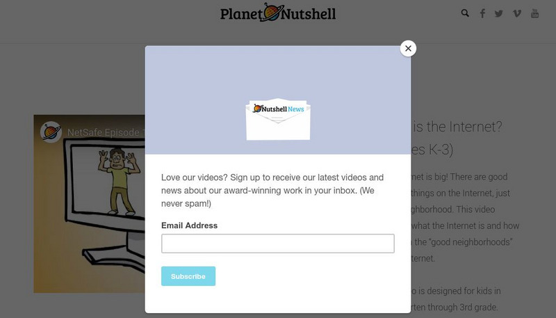 Planet Nutshell: Net Safe: What Is the Internet? (K 3) Instructional Video