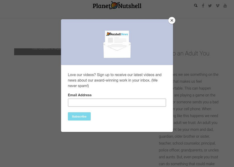 Planet Nutshell: Net Safe: Talk to an Adult You Can Trust Instructional Video
