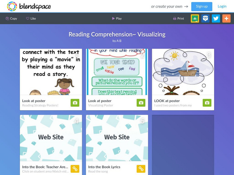 Blendspace: Reading Comprehension Visualizing Unit Plan