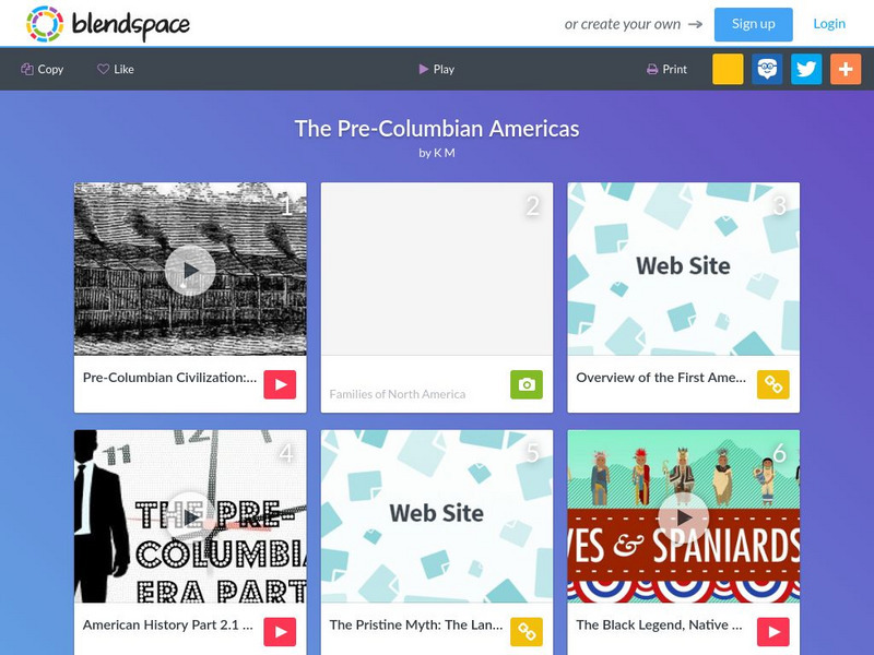 Blendspace: Pre Columbian Americas Unit Plan Blendspace: Pre Columbian Americas Unit Plan