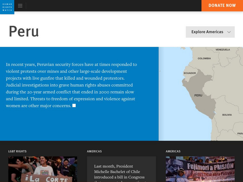 Human Rights Watch: Peru Website Human Rights Watch: Peru Website