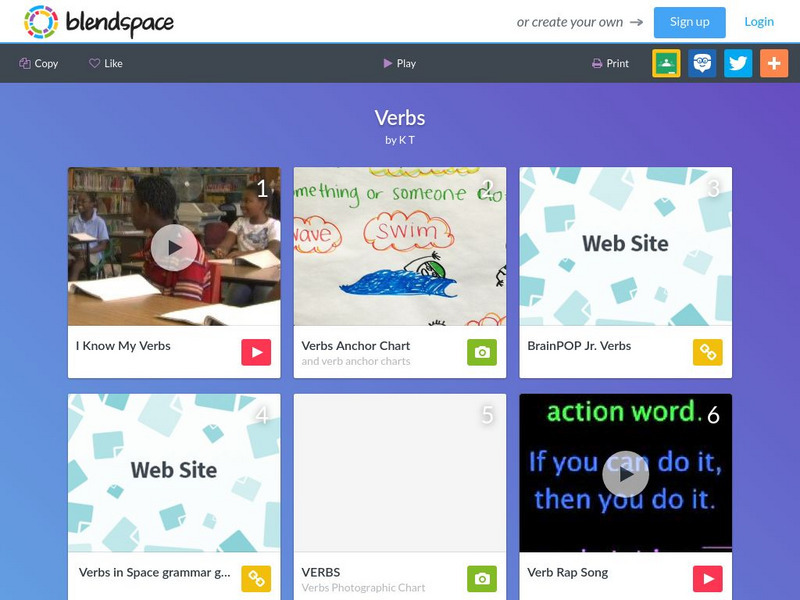 Blendspace: Verbs Unit Plan Blendspace: Verbs Unit Plan