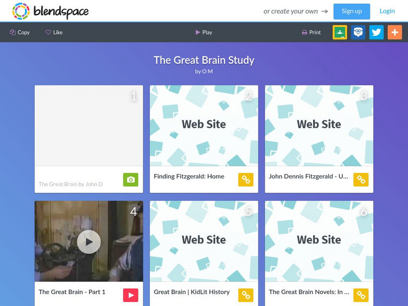 Blendspace: The Great Brain Study Unit Plan