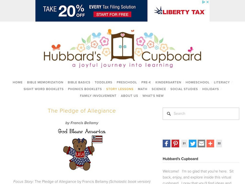 Hubbard's Cupboard: Pledge of Allegiance Lesson Plan Hubbard's Cupboard: Pledge of Allegiance Lesson Plan