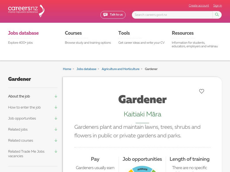 Careers New Zealand: Gardener Website Careers New Zealand: Gardener Website
