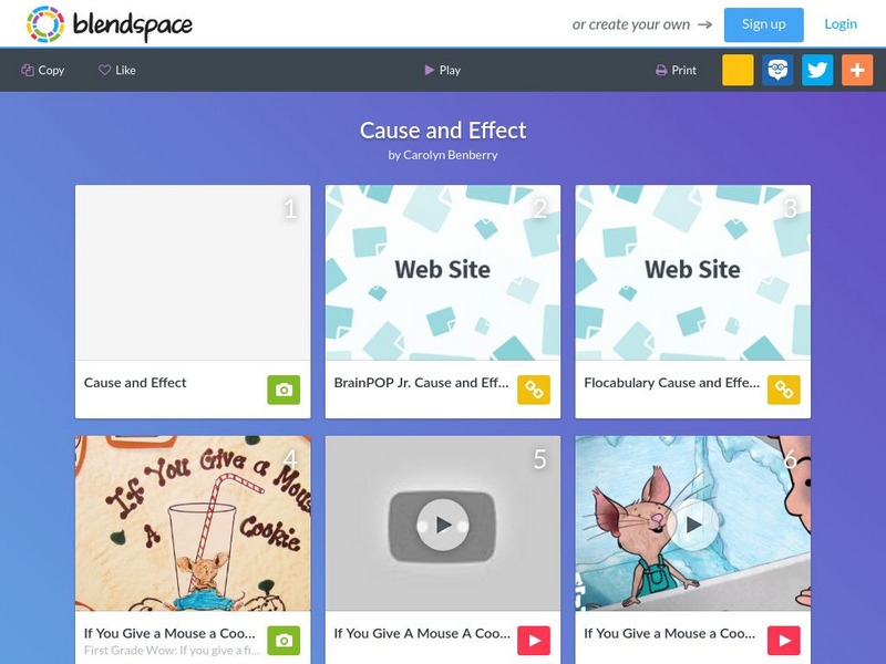 Blendspace: Cause and Effect Unit Plan Blendspace: Cause and Effect Unit Plan