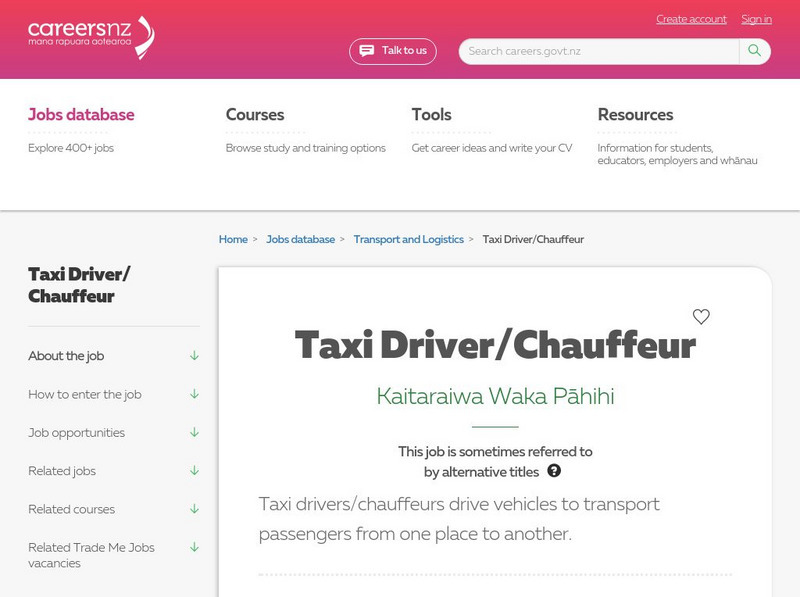 Careers Nz: Taxi Driver Website Careers Nz: Taxi Driver Website