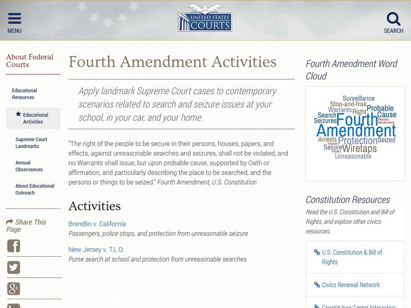 Us Courts: Fourth Amendment Activities Activity Us Courts: Fourth Amendment Activities Activity