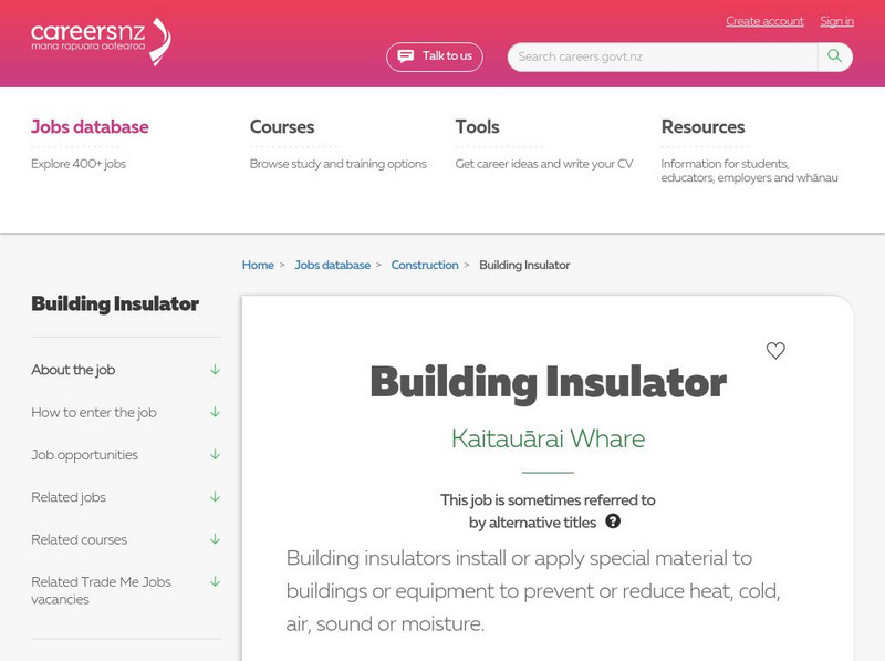 Careers Nz: Building Insulator Website Careers Nz: Building Insulator Website