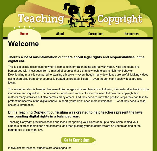 Electronic Frontier Foundation: Teaching Copyright Lesson Plan