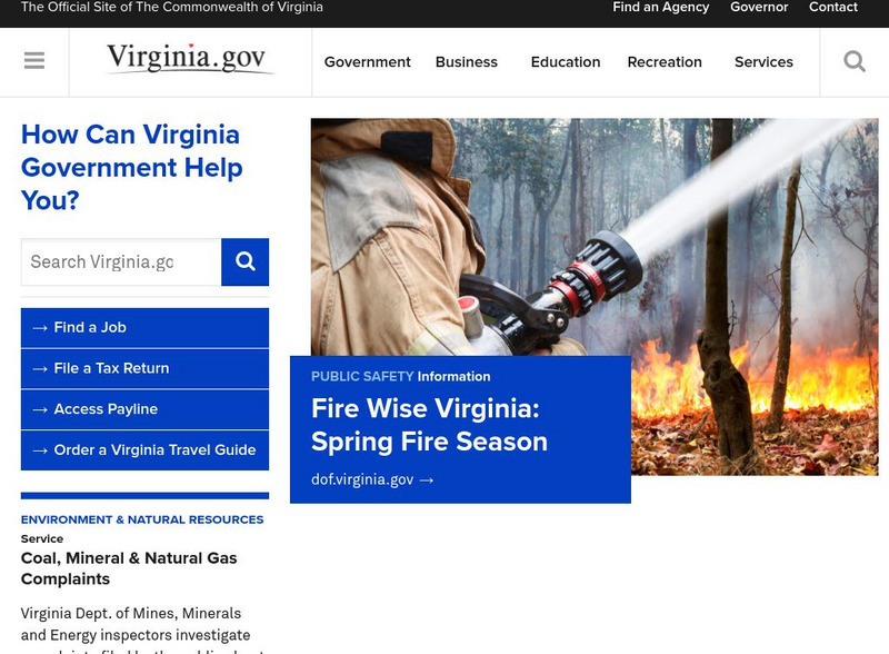 Official Web Site of the Commonwealth of Virginia Website