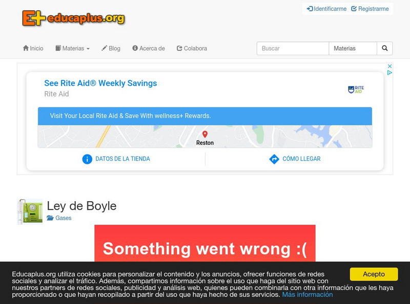 Educaplus: Ley De Boyle in Spanish] Activity