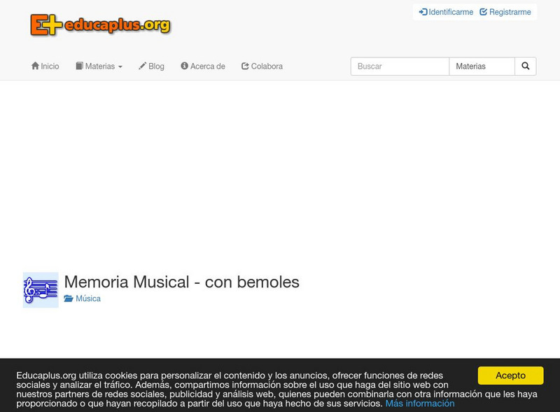 Educaplus: Memoria Musical (Con Bemoles) [In Spanish] Activity