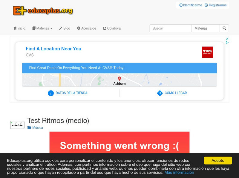 Educaplus: Ritmos (Medio) [In Spanish] Activity