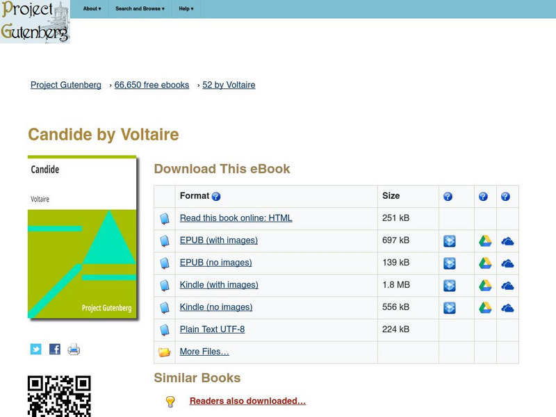 Project Gutenberg: Candide by Voltaire eBook Project Gutenberg: Candide by Voltaire eBook