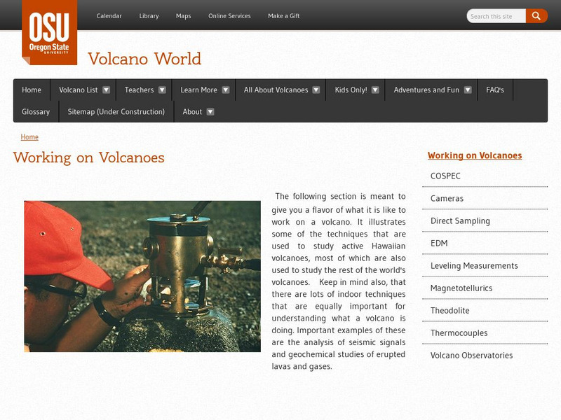 Volcano World: Working on Volcanoes Handout Volcano World: Working on Volcanoes Handout