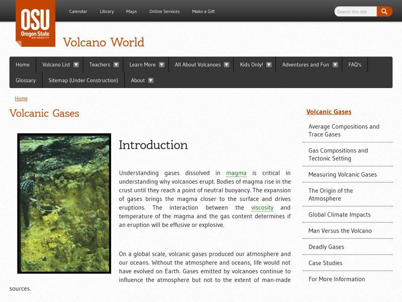 Volcano World: Volcanic Gases Handout Volcano World: Volcanic Gases Handout