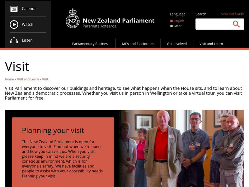 New Zealand Parliament the Place to Visit Website