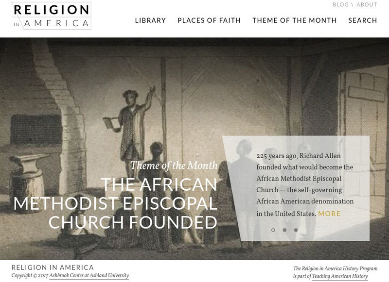 Teaching American History: Religion in America Website Teaching American History: Religion in America Website