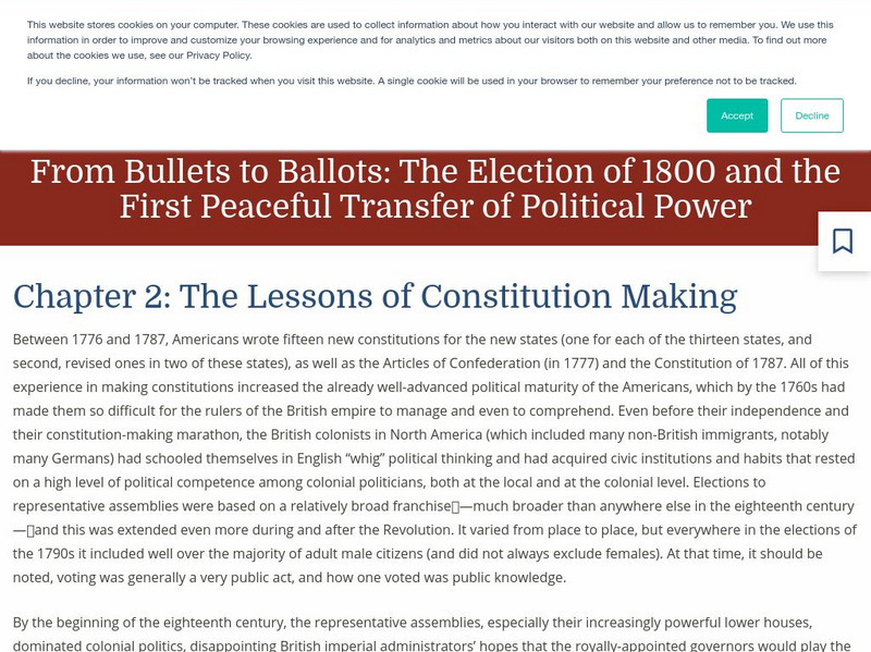 Teaching American History: From Bullets to Ballots Chapter 2 eBook Teaching American History: From Bullets to Ballots Chapter 2 eBook