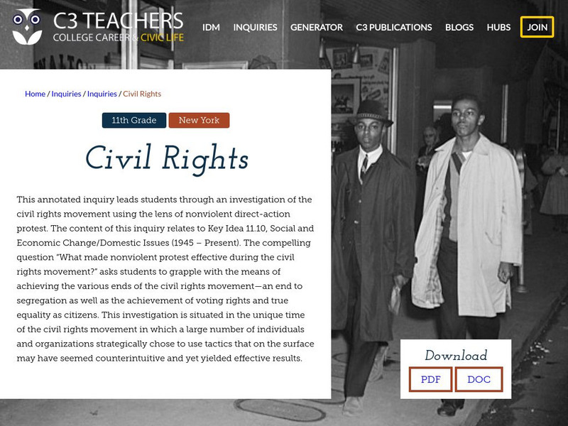 C3 Teachers: Inquiries: Civil Rights Unit Plan C3 Teachers: Inquiries: Civil Rights Unit Plan