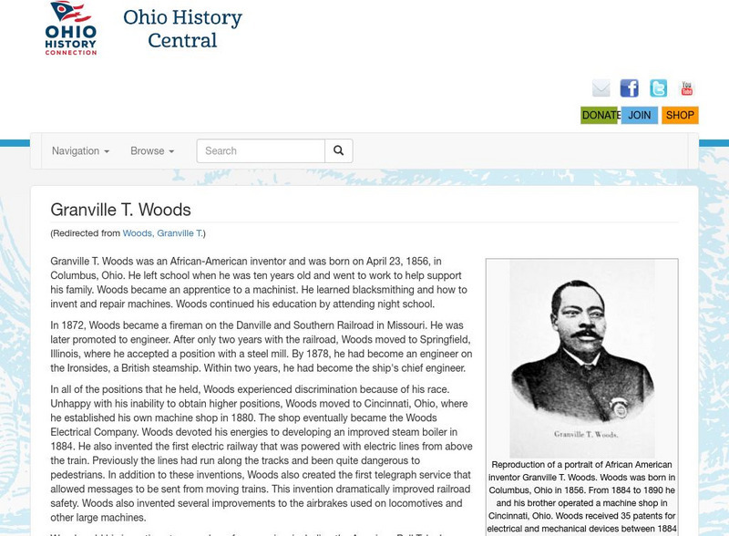 Ohio History Central: Granville T. Woods Handout Ohio History Central: Granville T. Woods Handout