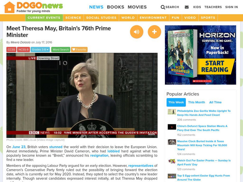 Dogo News: Week of July 25th 2016: Theresa May, Britain's 76th Prime Minister Instructional Video