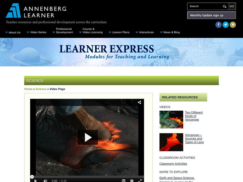 Annenberg Learner: A Volcanologist Dances on Lava Instructional Video Annenberg Learner: A Volcanologist Dances on Lava Instructional Video