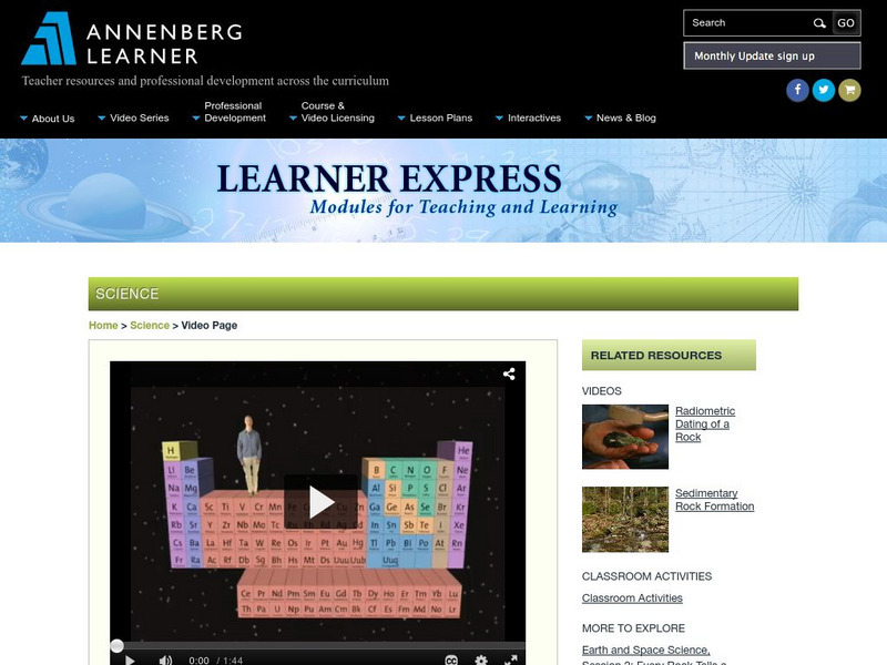 Annenberg Learner: Minerals Are Composed of Elements Instructional Video