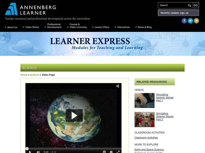 Annenberg Learner: Seismic Wave Tells Us About the Different Layers of the Earth Instructional Video