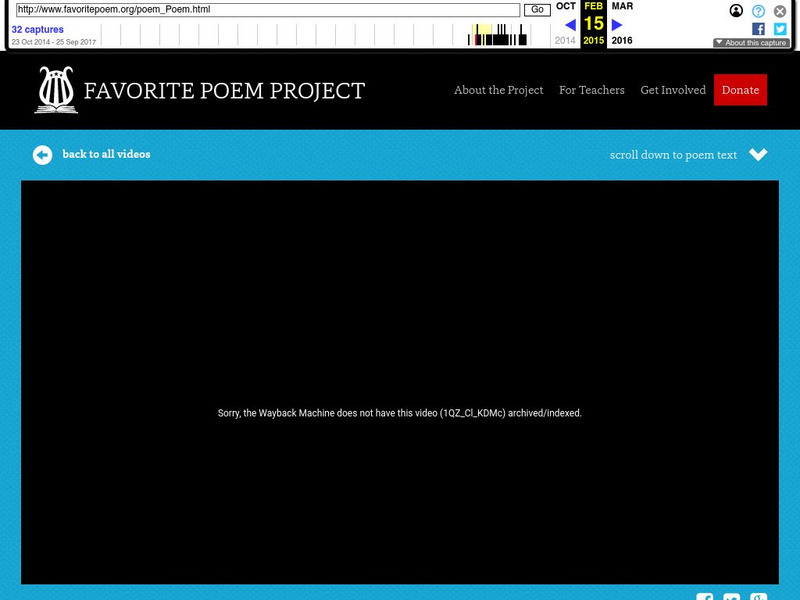 The Favorite Poem Project: "Poem" by Frank O'hara Instructional Video The Favorite Poem Project: "Poem" by Frank O'hara Instructional Video