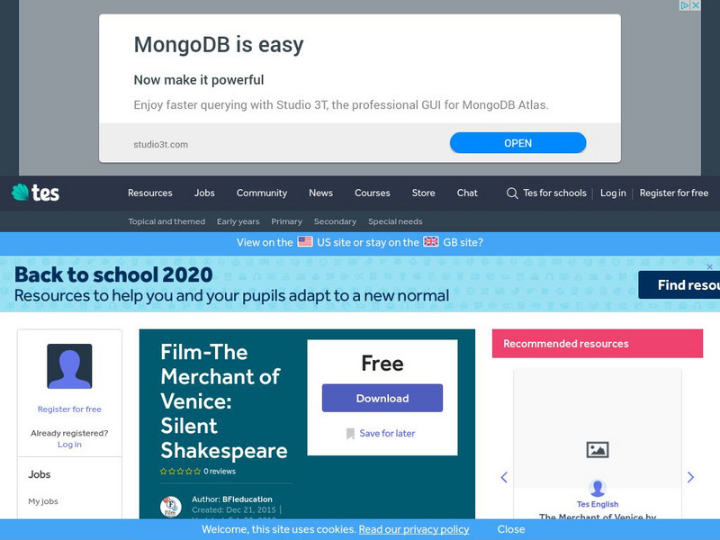 Tes: The Merchant of Venice: Silent Shakespeare Instructional Video
