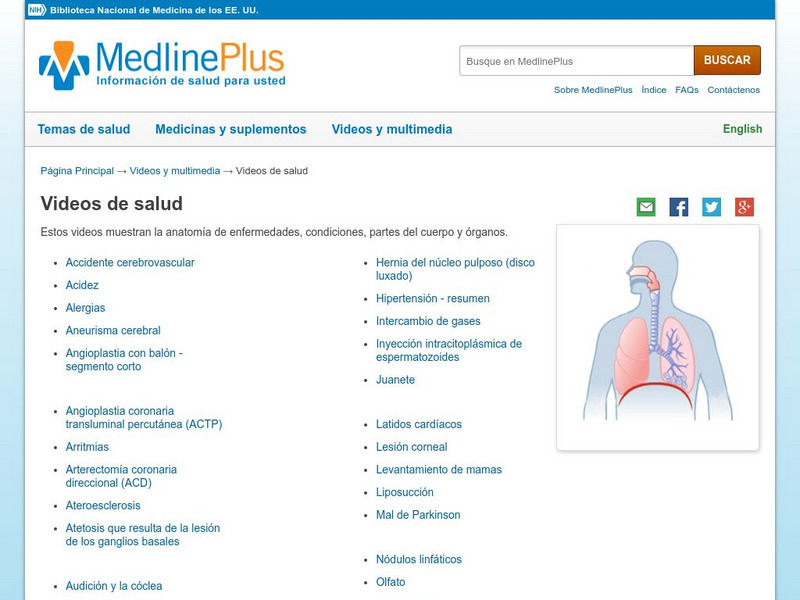 Medline Plus: Health Videos [Spanish Version] Website