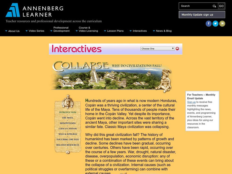 Annenberg Learner: Collapse: Why Do Civilizations Fail? Unit Plan Annenberg Learner: Collapse: Why Do Civilizations Fail? Unit Plan