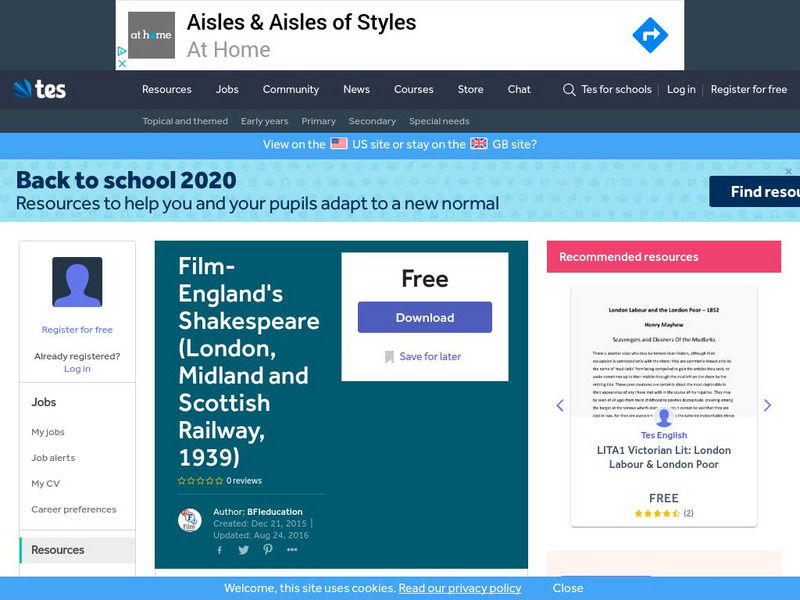 Tes: "England's Shakespeare" (London, Midland and Scottish Railway, 1939) Instructional Video