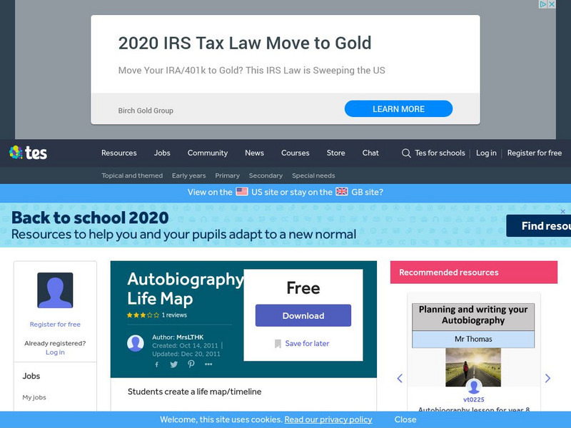 Tes: Autobiography Life Map Graphic Tes: Autobiography Life Map Graphic