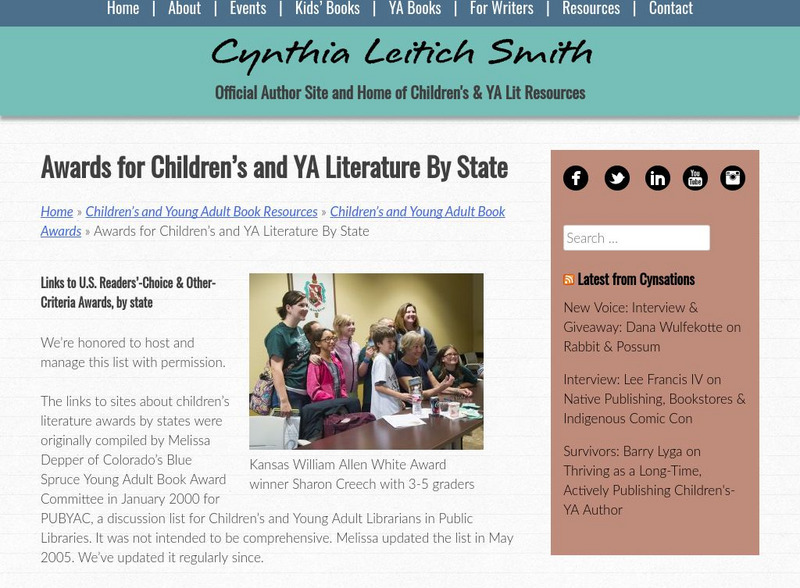 State Awards for Children's and Young Adult Books Website