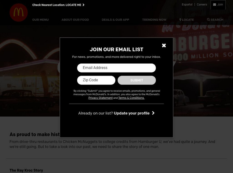 Mc Donald's: Our History Handout