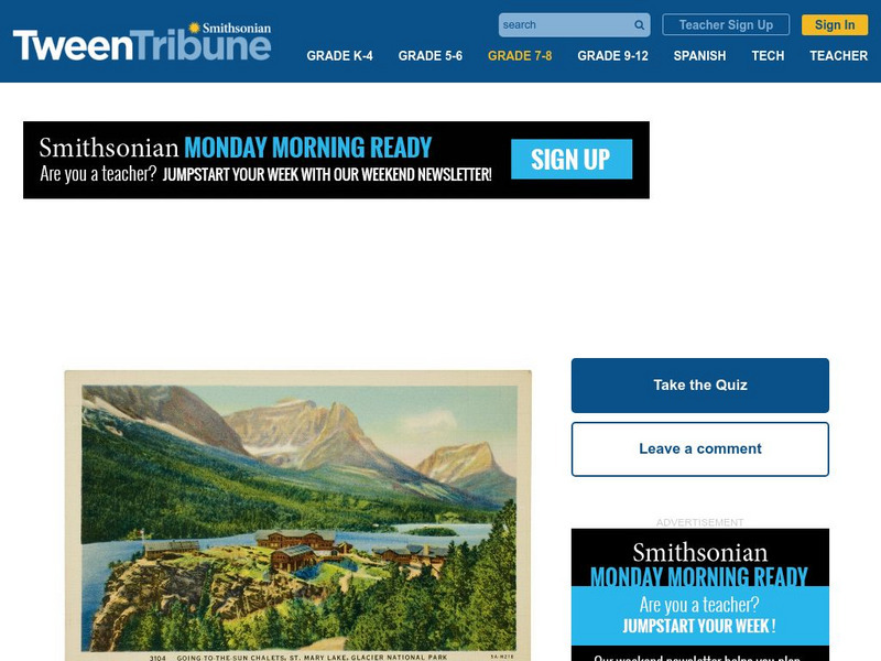 Tween Tribune: Week of 8 8 16: How Photography Shaped America's National Parks Article Tween Tribune: Week of 8 8 16: How Photography Shaped America's National Parks Article