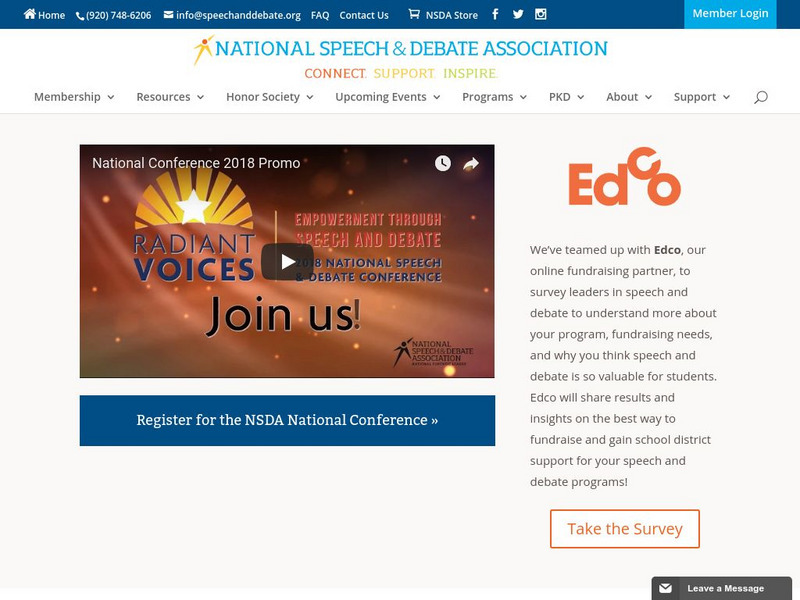 National Speech and Debate Association Website National Speech and Debate Association Website